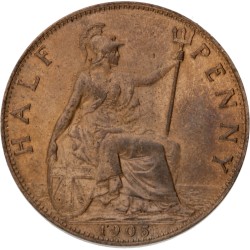 Great Britain. Edward VII. ½ Penny. 1905.