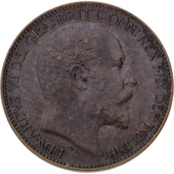 Great Britain. Edward VII. Farthing - Blackened at mint. 1903.