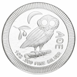 Niue. Elizabeth II. 	2 Dollars 'Owl of Athena'. 2017.