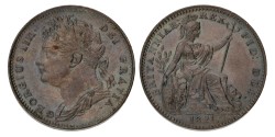 Great Britain. George IV. Farthing. 1821.
