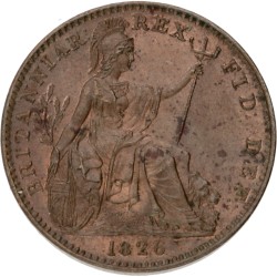 Great Britain. George IV. Farthing - Draped bust. 1826.