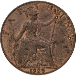 Great Britain. George V. Farthing. 1925.