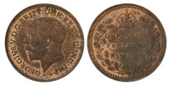 Great Britain. George V. 1/3 Farthing. 1913.