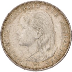 1 Gulden. Wilhelmina. 1892. MS 62.