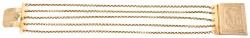 18K Geelgouden gemonogrammeerd bakslot voor vijfrijig collier.