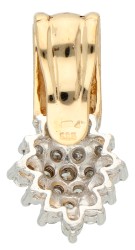 14K Geelgouden hanger bezet met ca. 0.75 ct. diamant.