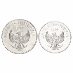 Indonesia. Lot (2) 2000 and 5000 Rupiah. 1986.