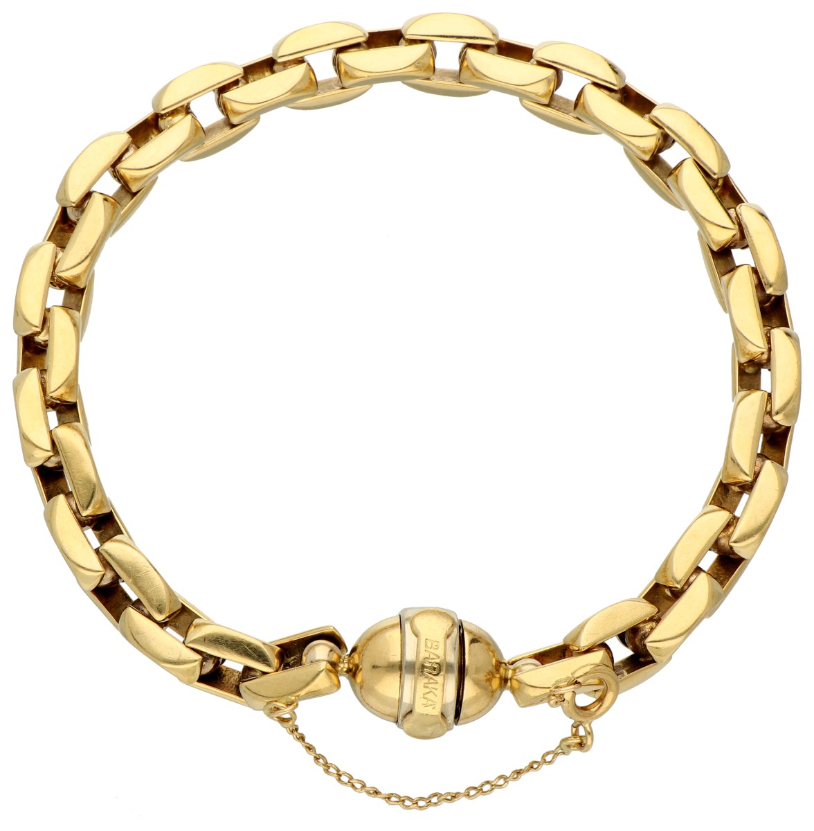 18K Geelgouden Baraka schakelarmband.