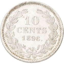 10 Cent. Wilhelmina. 1896. MS 65.