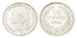 10 Cent. Wilhelmina. 1896. MS 65.