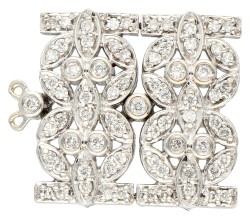 18K Witgouden armband bezet met ca. 5.60 ct. diamant.