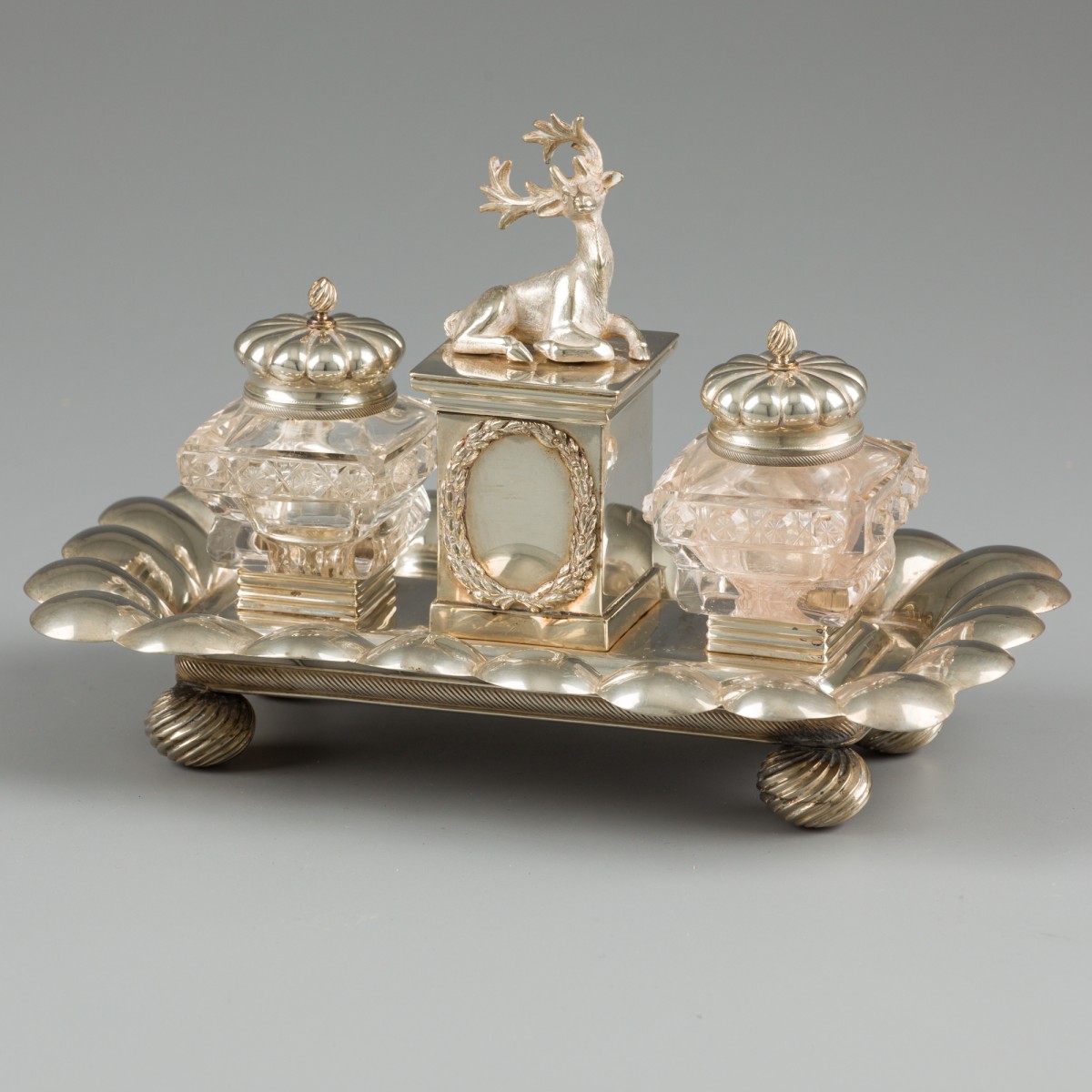 Inktstel, Jacob Daniel Arnoldi & Johannes Willem Wielick, Amsterdam 1839, zilver.