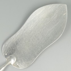 Christofle Art Deco taartschep, model Chevron, verzilverd.