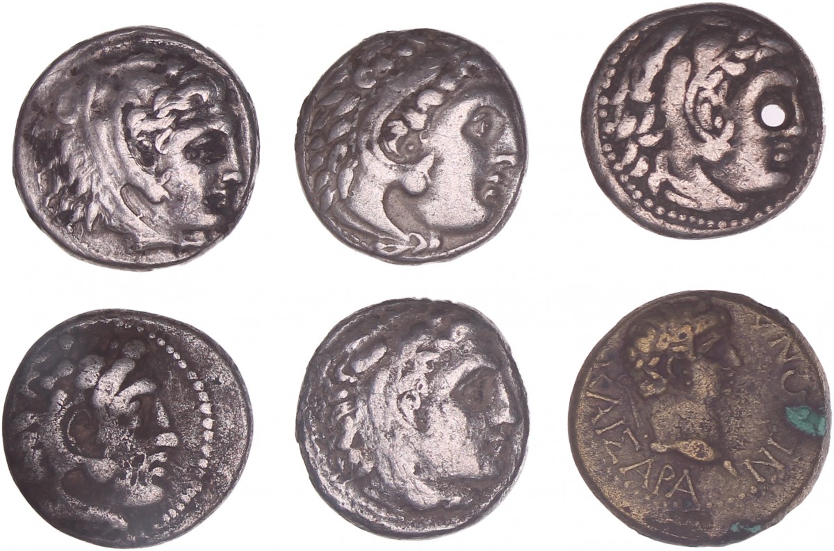 Ancient coins. Lot (6) Greek coins. N.D.