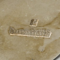 6-delige set shotglazen met onderschotel, Zee Sung, Shanghai ca. 1930-40, zilver.