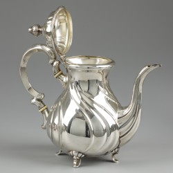 5-delig koffie- & theeservies, zilver.