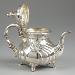 5-delig koffie- & theeservies, zilver.