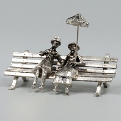 No reserve - 3-delig lot miniaturen zilver.
