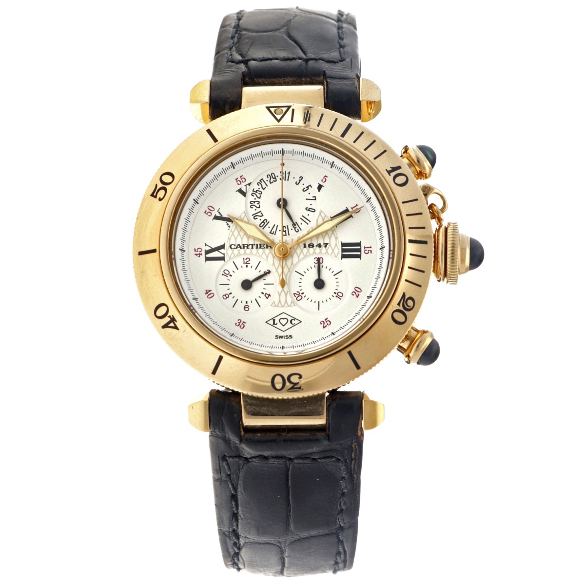 Cartier Pasha 18K. 1353 1 - Heren horloge. 