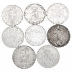 Europe. Lot (8) Silver coins.