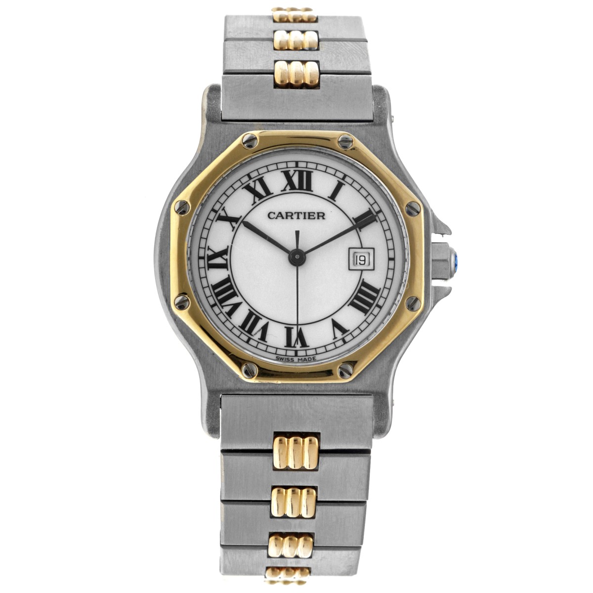 No Reserve - Cartier Santos Octagon Automatic 2966 - Midsize horloge.