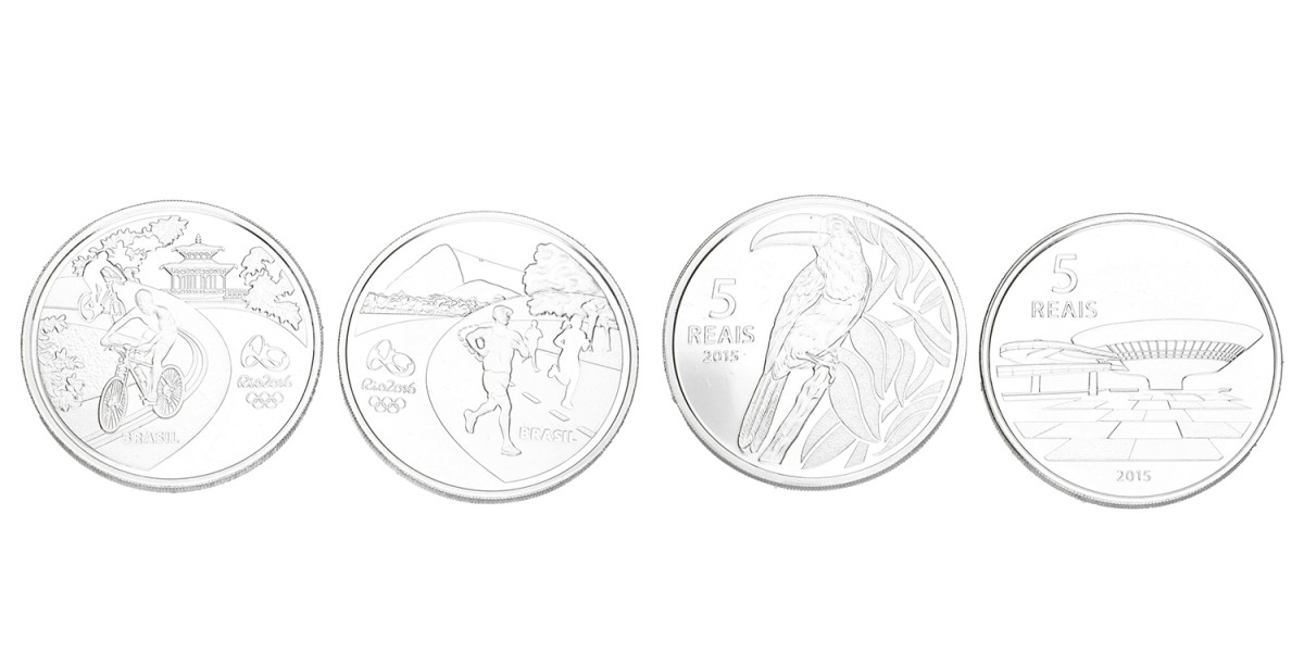 Brazil. Lot (2) 5 Reais. 'Olympic Games Rio'. 2015.