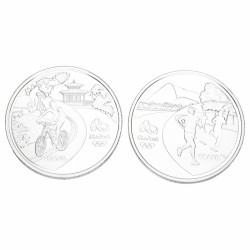 Brazil. Lot (2) 5 Reais. 'Olympic Games Rio'. 2015.