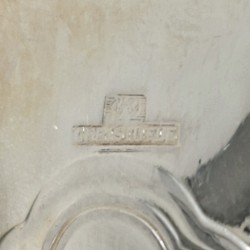 Christofle suikertang, model Spatours, verzilverd.
