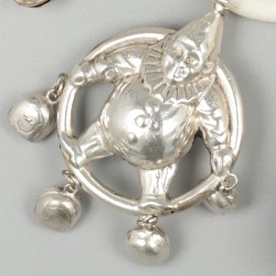 3-delig lot baby rammelaars, zilver.