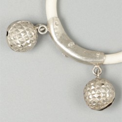 3-delig lot baby rammelaars, zilver.