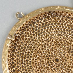 Beugelbeursje goud.