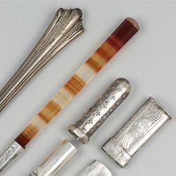 5-delig lot naaigerei zilver.