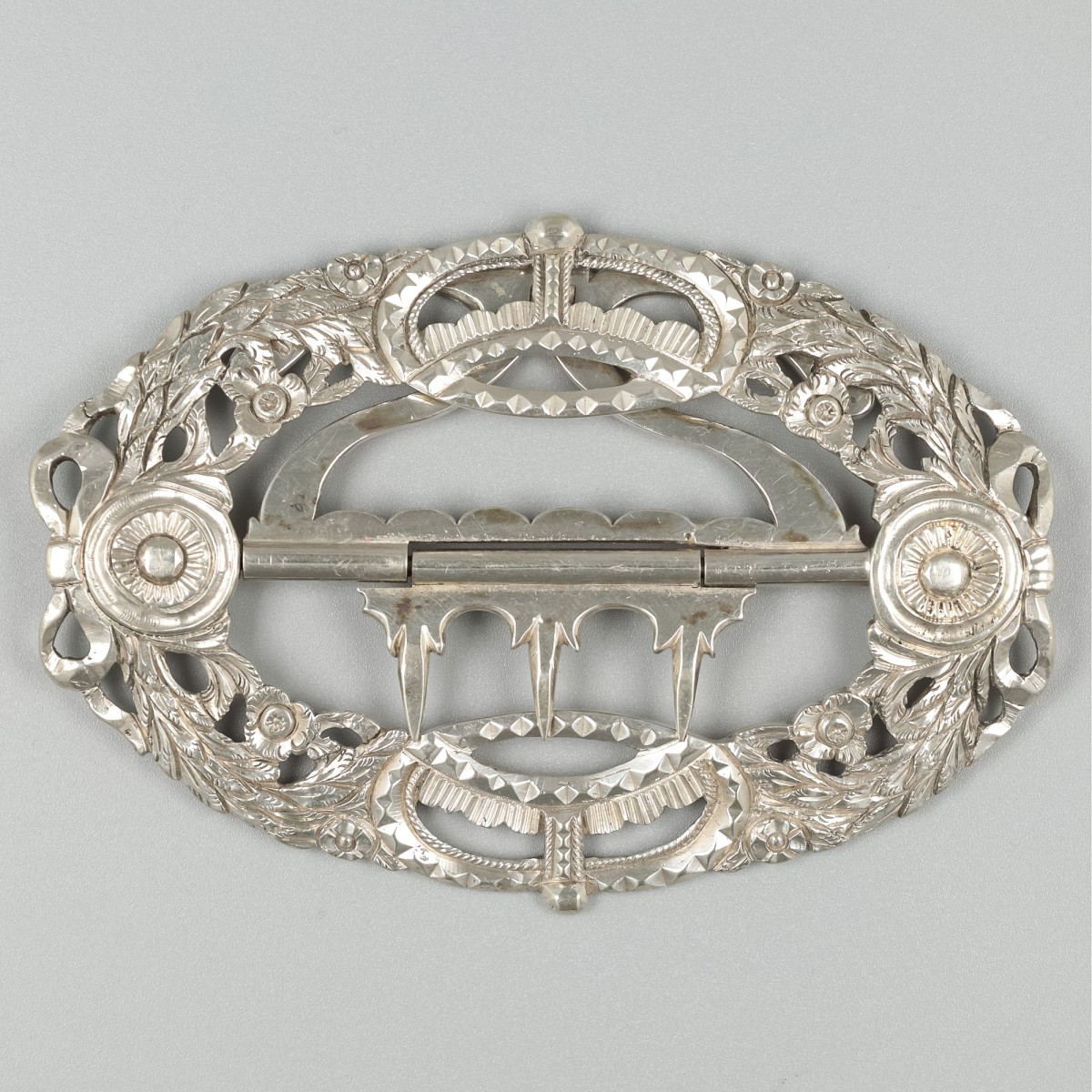 Lodewijk XVI zilveren gesp, Jan Luiting, Haarlem 1790.