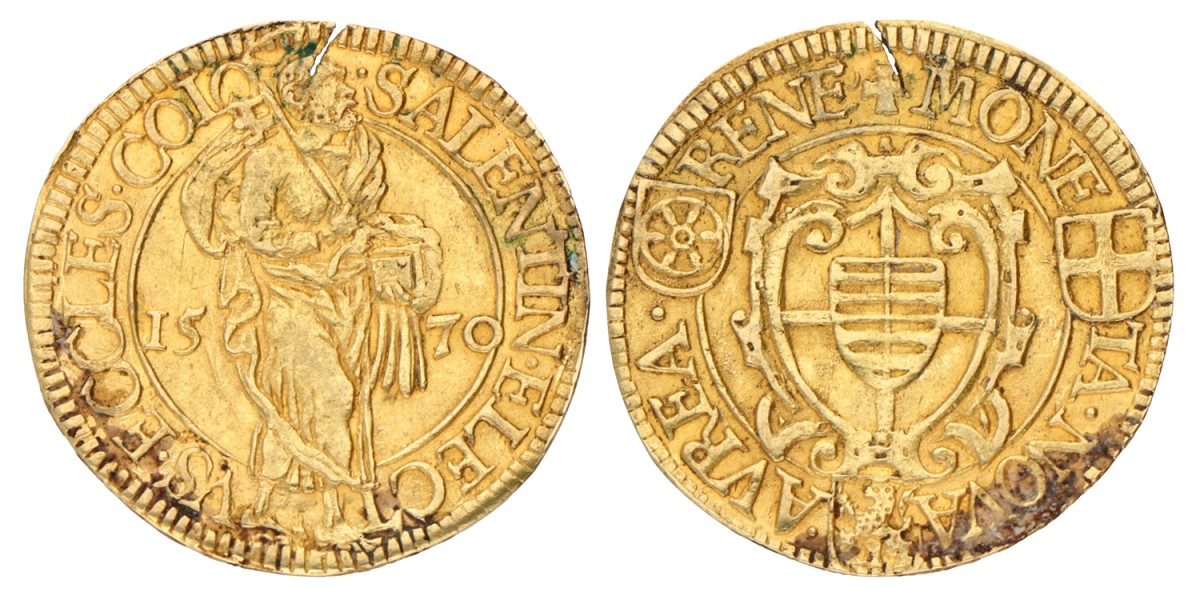 German States. Cologne. Salentin Graf von Isenburg. Goldgulden. 1570.