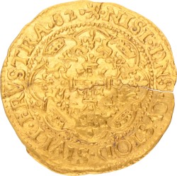 Kwart gouden nobel - Emissies van de opstandelingen. Vlaanderen. Gent. Filips II. 1582. Zeer Fraai.