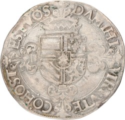 Zilveren Karolusgulden. Brabant. Antwerpen. Karel V. Z.J. (1521 - 1555). Zeer Fraai.