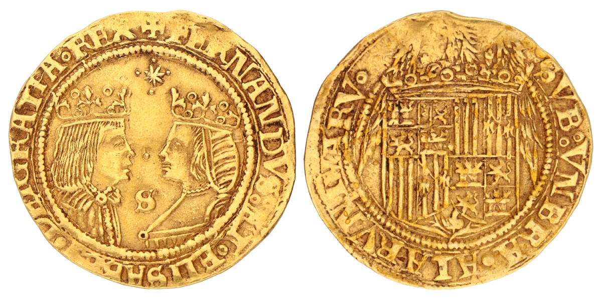 Spain. Sevilla. Ferdinand and Isabella. 2 Excelente. N.D. (1474 - 1504).