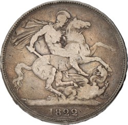 Great Britain. George IV. Crown. 1822 TERTIO.