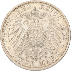 No reserve - German states. Baden. Friedrich I. 2 Mark - 50th anniversary of the rule of Friedrich. 1902.