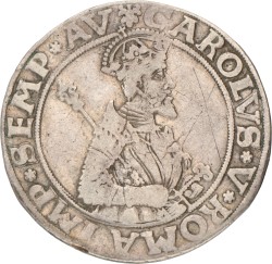 German States. Donauworth. Carolus V. 1/2 Thaler. 1548.