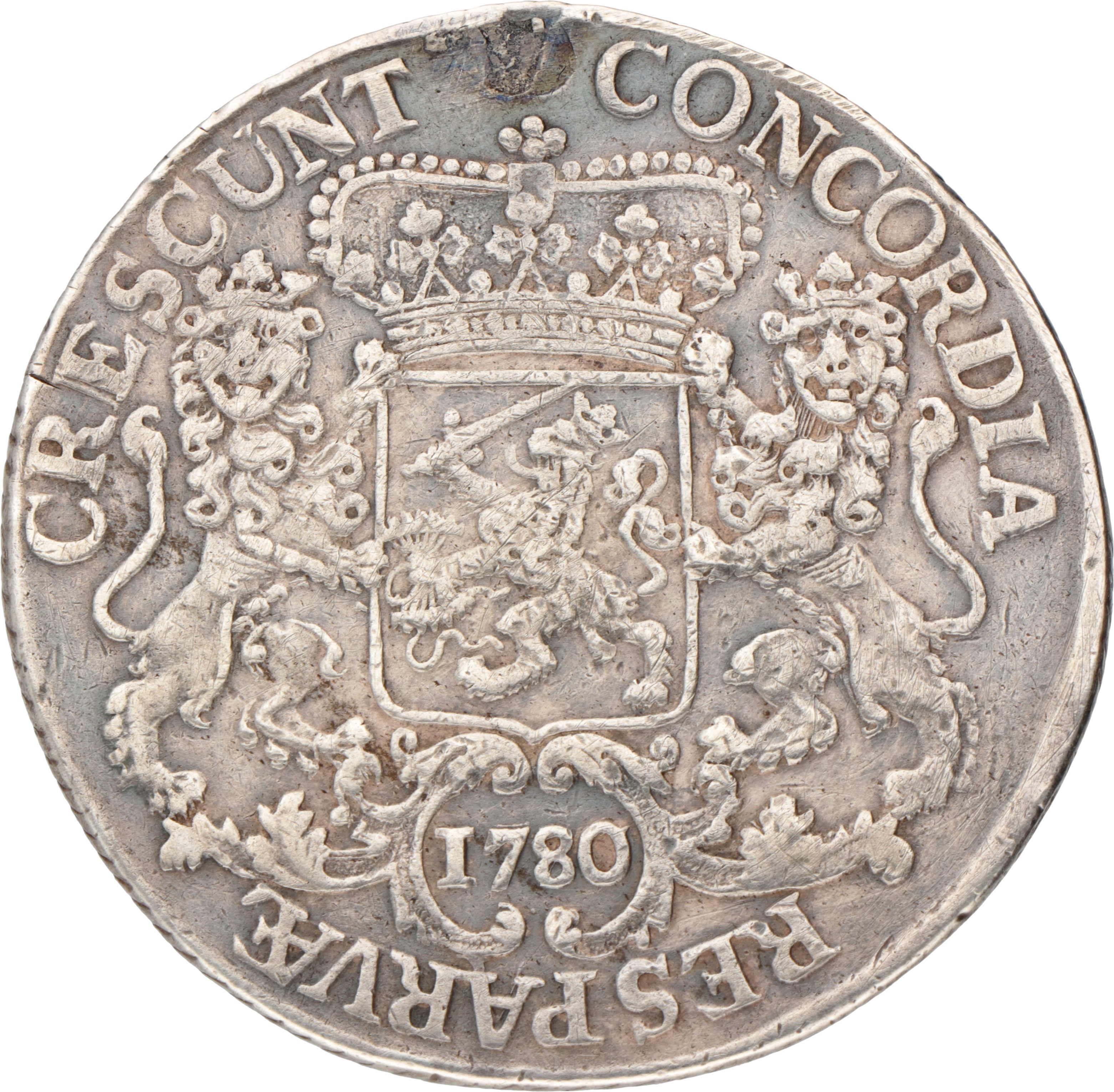 Dukaton of zilveren rijder. West-Friesland. 1780. Zeer Fraai.