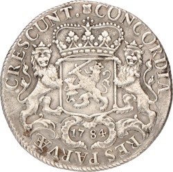 Dukaton of zilveren rijder. Utrecht. 1784. Zeer Fraai +.