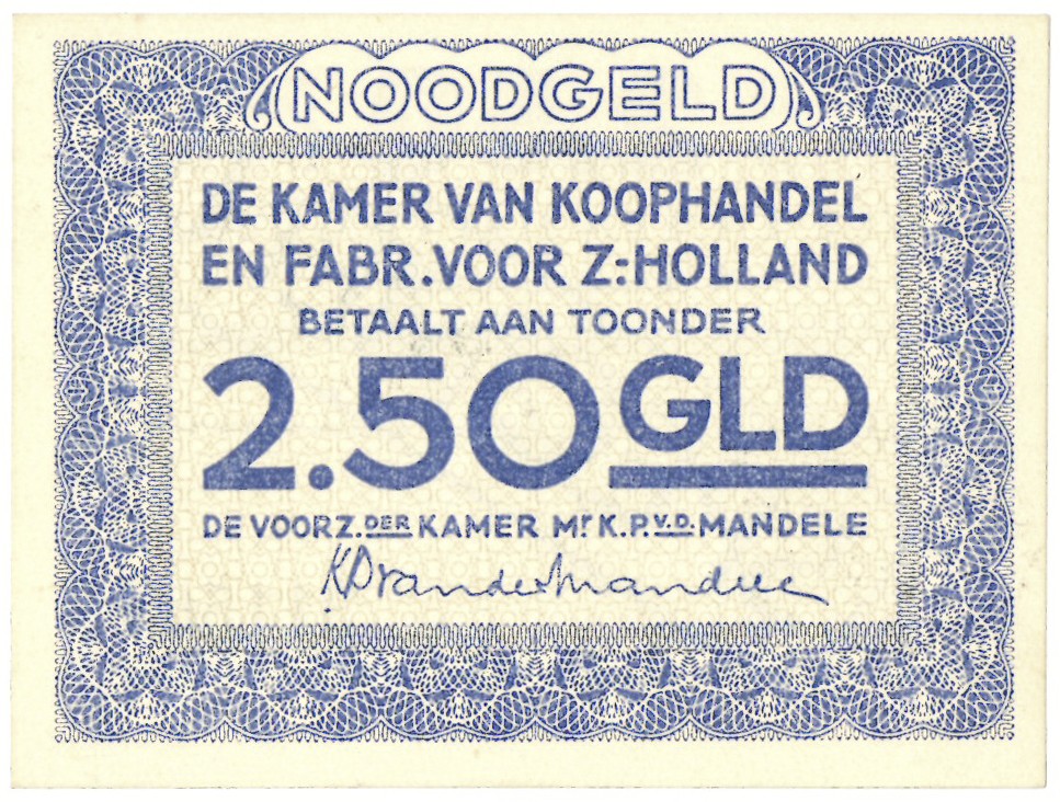 Nederland. 2½ gulden. Waardebon. Type 1940. Type Rotterdam. - UNC.