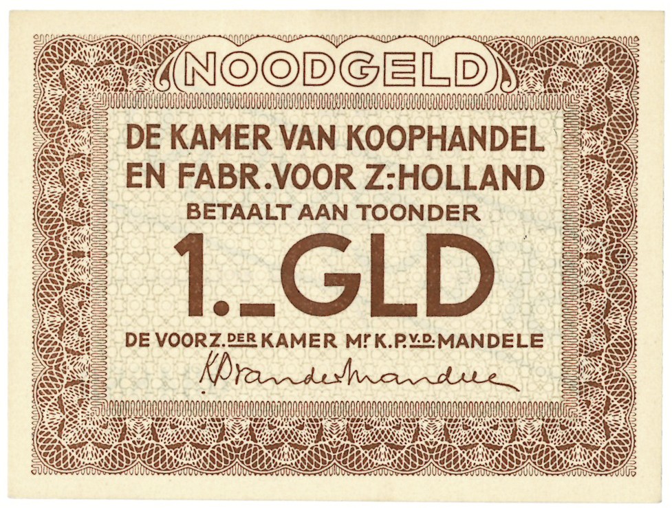 Nederland. 1 gulden. Waardebon. Type 1940. Type Rotterdam. - UNC.