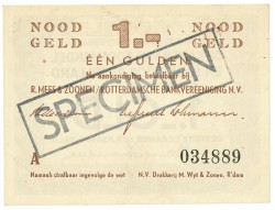 Nederland. 1 gulden. Waardebon. Type 1940. Type Rotterdam. - UNC.