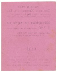 Nederland. 2½ gulden. Waardebon. Type 1940. Type Krimpen aan de Lek. - UNC.