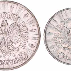 Poland. Lot (2) 5 and 10 Zlotych. 1936.