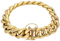 18K Geelgouden gourmet schakelarmband.