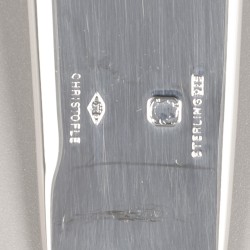 Christofle 7-delige set vismessen, model Commodore, Sterling zilver.