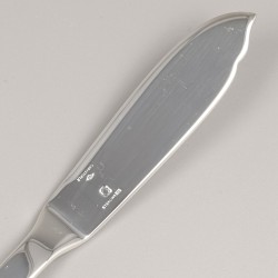 Christofle 7-delige set vismessen, model Commodore, Sterling zilver.